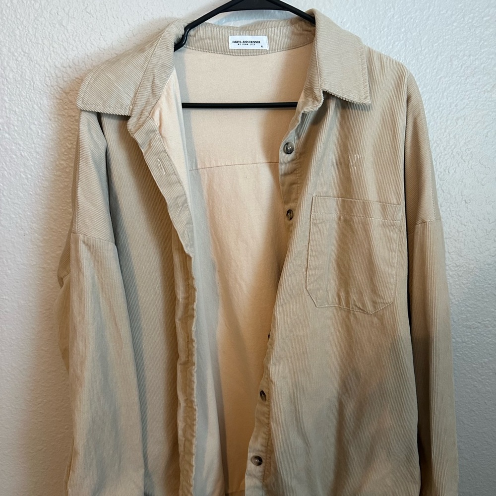Pink Lily x Daryl Ann Denner corduroy shacket
